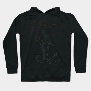 Mermaid Ariel skeleton black Hoodie